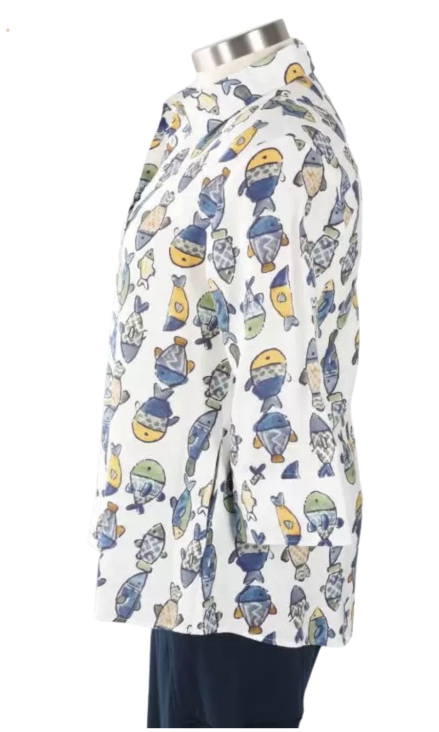 Shana Fish Shirt with Back Zip