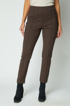 Olivia Ponte Leisure Slim Pant in Chocolate