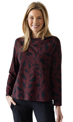 Habitat Canopy Wrap Neck Top in Ruby