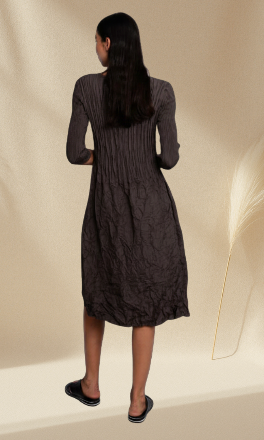 Alquema 3/4 Sleeve Smash Pocket Dress in Black - Harper Greer