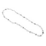 Sea Lily Silver Geometric Long Necklace