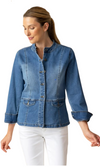 Habitat Stretch Denim Moto Jacket in Denim