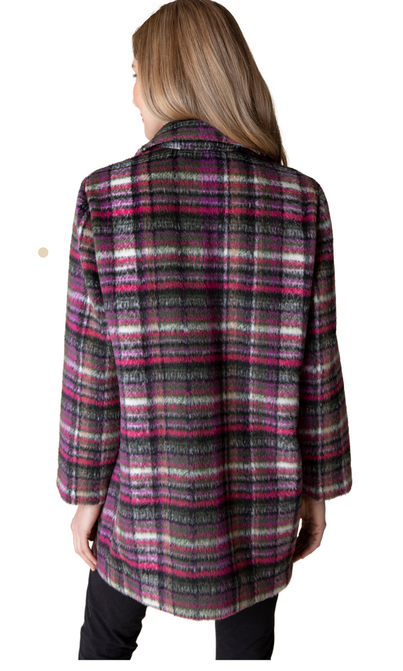 Habitat Totally Tartan Car Coat in Plum SALE!