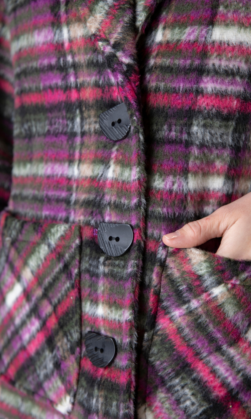 Habitat Totally Tartan Car Coat in Plum SALE!