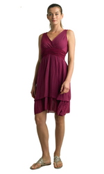 Tempo Paris Tiered Silk/Rayon Dress
