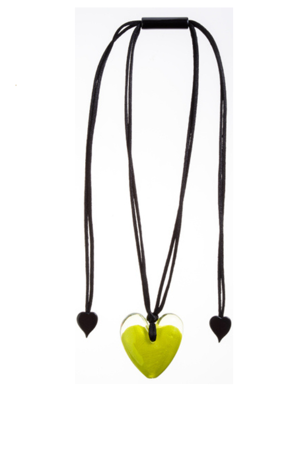 Ole Necklace in Lime Heart Shape