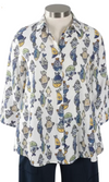 Shana Fish Shirt with Back Zip