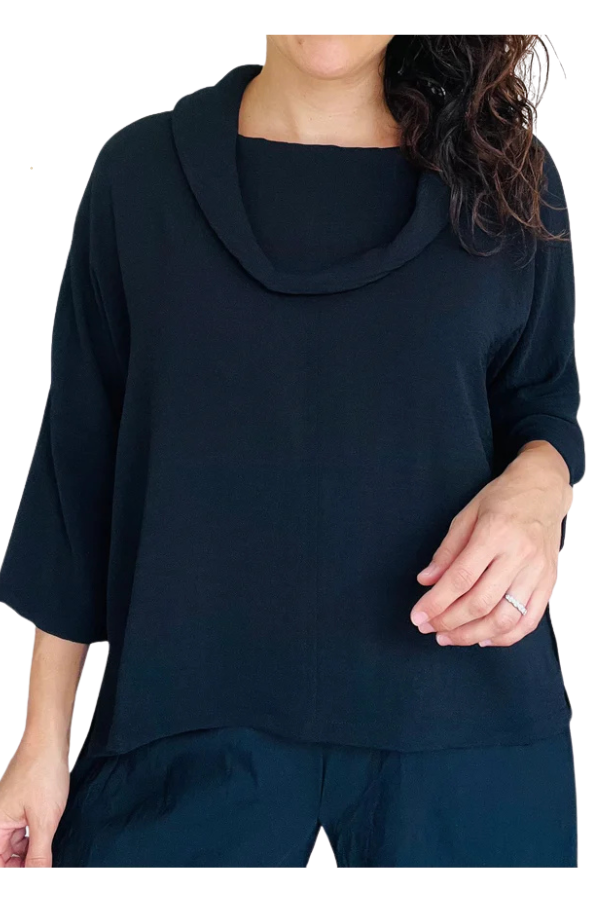 Sydney Project Riche Cowl Neck in Black