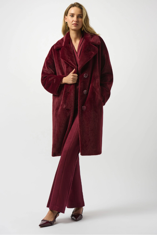 Joseph Ribkoff Plus Coat in Merlot