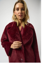 Joseph Ribkoff Plus Coat in Merlot