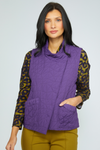 Olivia Kaleidoscope Quilt Scenic View Vest in Violet