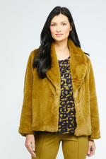 Olivia Faux Fur Showstopper Jacket in Nutria