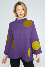 Olivia Statement Circle Back Tunic in Violet