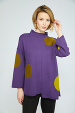 Olivia Statement Circle Back Tunic in Violet