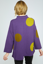 Olivia Statement Circle Back Tunic in Violet