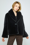 Olivia Faux Fur Showstopper Jacket in Black