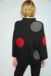 Olivia Statement Circle Back Tunic in Black
