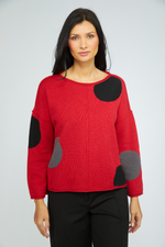 Olivia Statement Circle Pullover in Chili