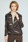 Olivia Parisian Pleats Vin Night Out Jacket in Chocolate