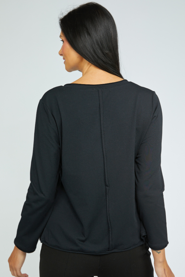 Olivia Essential Layers High Roller Tee in Black