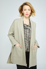 Olivia Boiled Wool Around Town Car Coat in Cloud