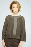 Olivia Reversible Mesh Go-To Topper in Chocolate