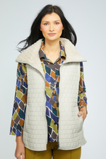 Olivia Sherpa Quilt Cozy Cabin Vest