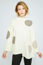 Olivia Statement Circle Back Tunic in Winter White