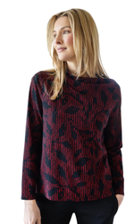 Habitat Canopy Wrap Neck Top in Ruby