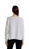 Tees by Tina Seriously Soft Jewel Neck Sweater in Off White
