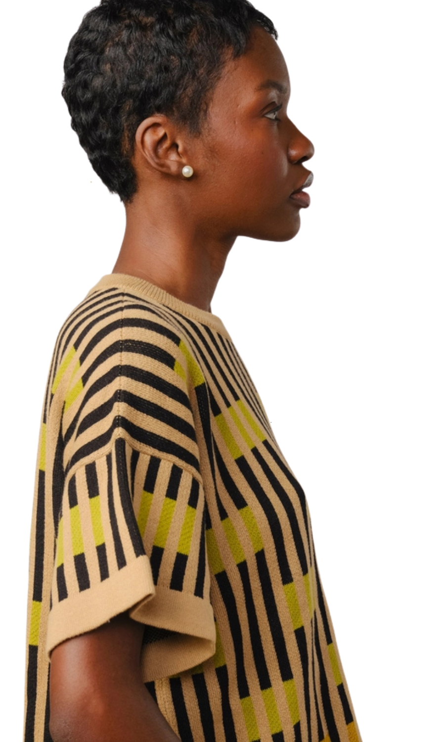 THE ENDRY BAUHAUS SHORT SLEEVE SWEATER IN PRASIOLITE - Harper Greer
