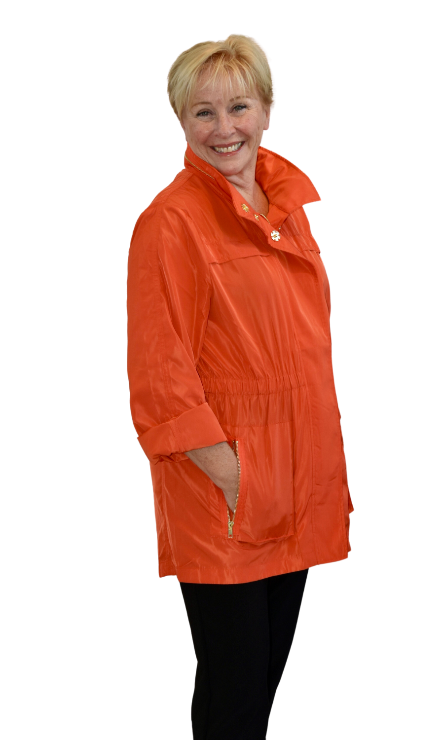 Ciao Milano Tafani Raincoat in Hermes Orange