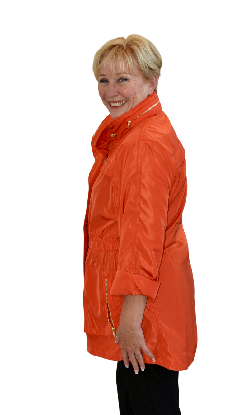 Ciao Milano Tafani Raincoat in Hermes Orange