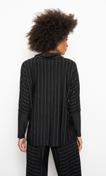 Liv Pin Stripe Tunic in Black