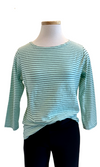 Cut Loose 3/4 Sleeve Cotton/Rayon Boatneck in Fountain