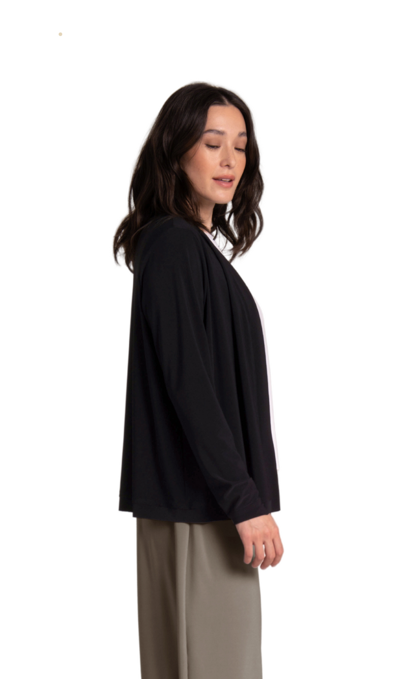 Sympli Spice Cardigan in Black
