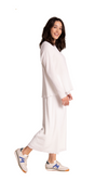 Sympli Pop Crew Neck Top in White