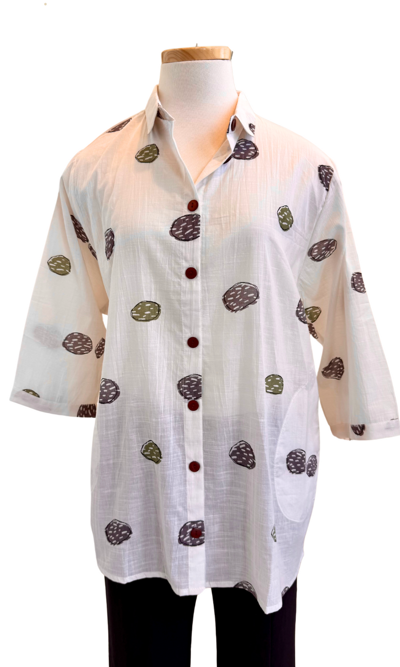 Mao Mam Simple Jacket in Natural