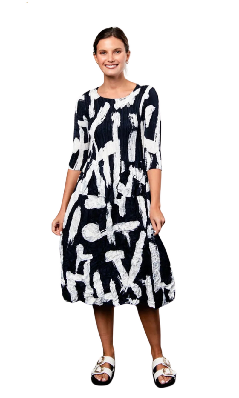 Alquema Smash Pocket Dress in Indigo Noise