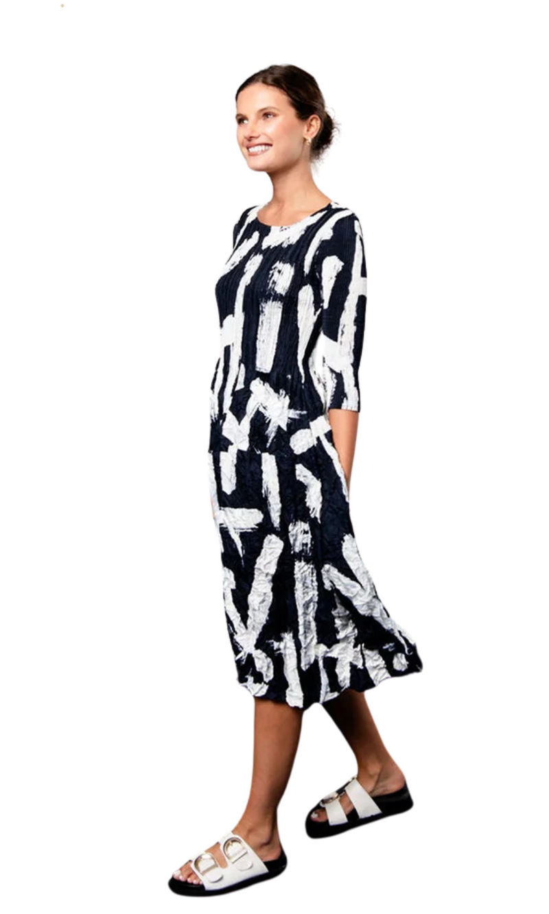 Alquema Smash Pocket Dress in Indigo Noise