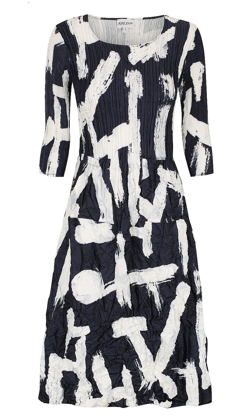 Alquema Smash Pocket Dress in Indigo Noise