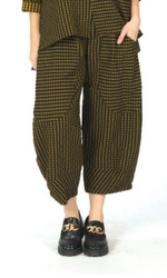 Niche Izzie Pant in Black/Mustard Check