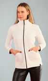 Dolcezza Zip Front Jacket in Off-White