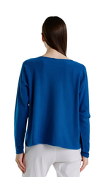 Tees by Tina Seriously Soft Jewel Neck Sweater in Teal