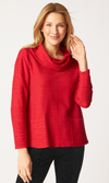 Habitat Ripple Effect Cowl Neck in Ruby