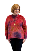 Iridium Cozy Alpaca Sweater in Scarlet