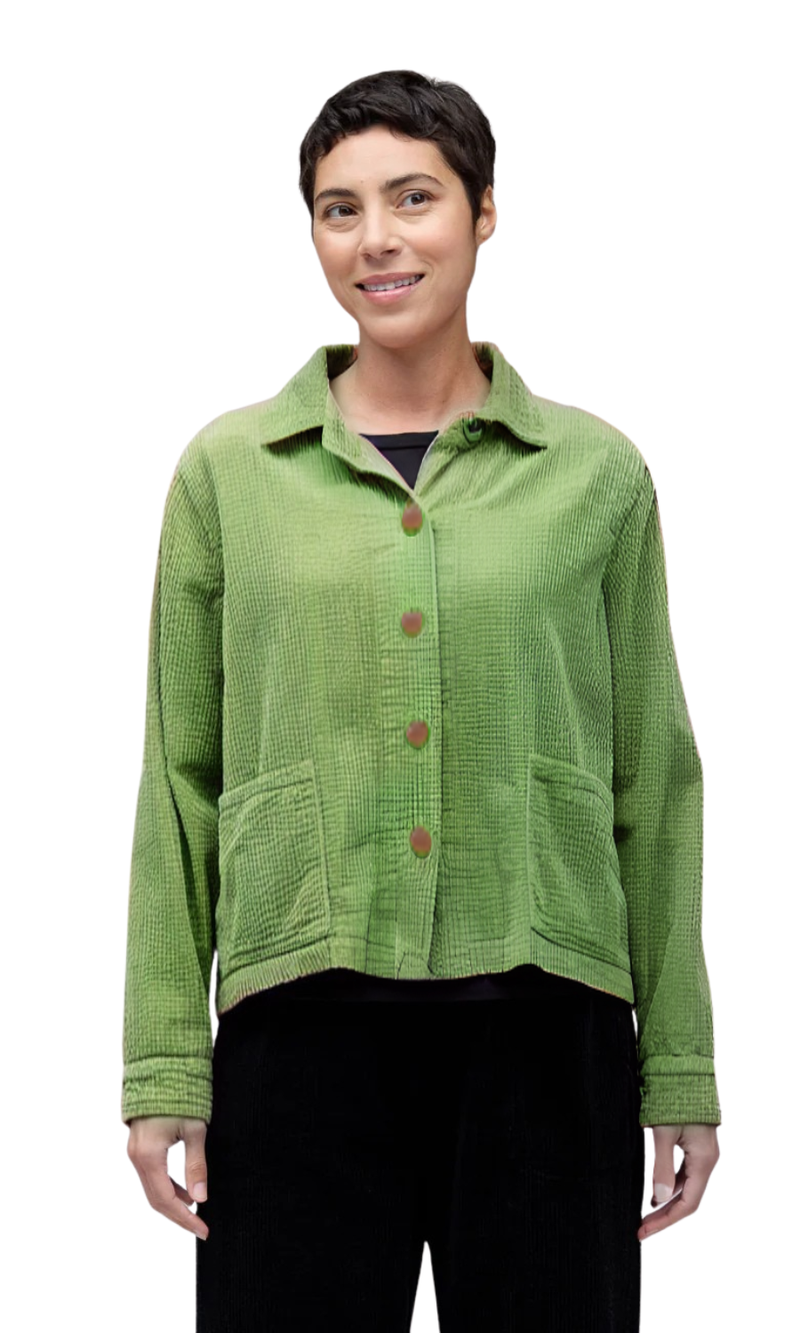 Cut Loose Lux Cord Jacket in Frog