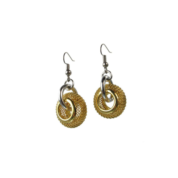 Erica Zap Open Mesh Bead Drop Earrings