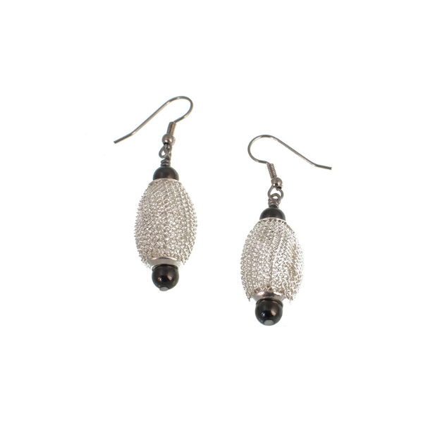 Erica Zap Oval Mesh Bead Earrings