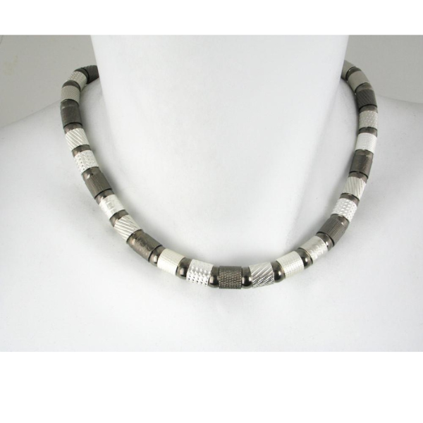 Erica Zap Textured Tube & Ball Necklace